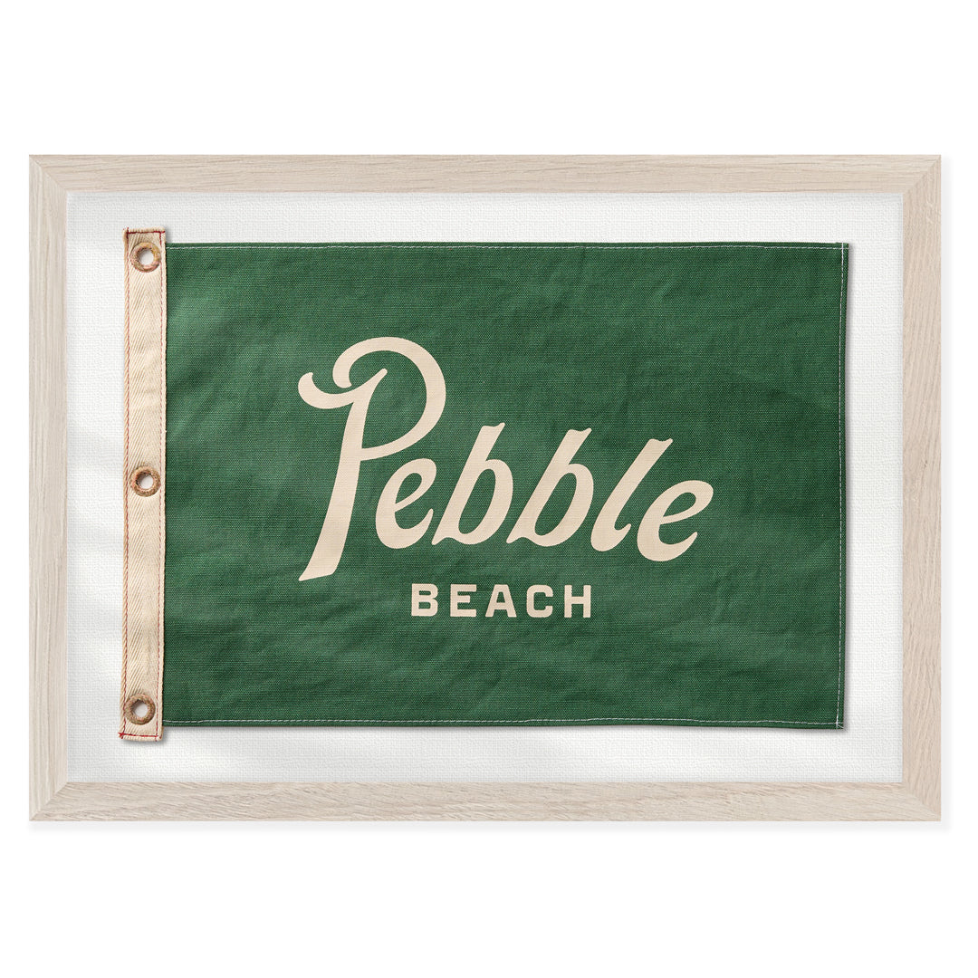 Pebble Beach Flag - Handcrafted Canvas Golf Flag | Vintage Golf