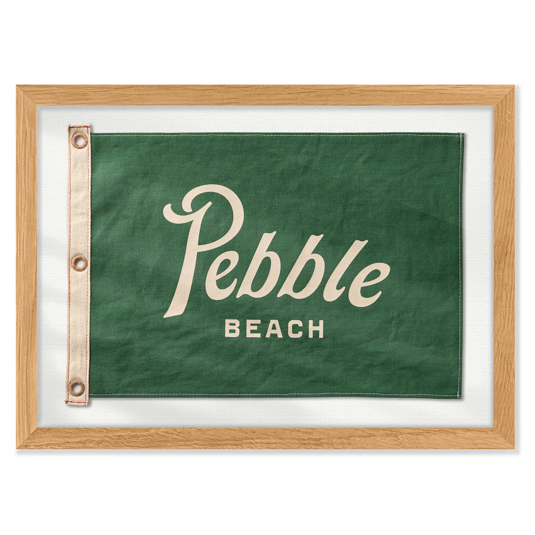 Pebble Beach Flag - Handcrafted Canvas Golf Flag | Vintage Golf
